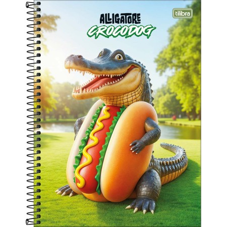 Foto ilustrativa Caderno Capa Dura Universitário Connect 10 Matérias 4-Fun 160 Folhas