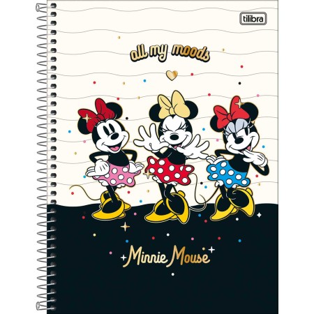 Foto ilustrativa Caderno Capa Dura Universitário Minnie Fit 1 Matéria 80 Folhas