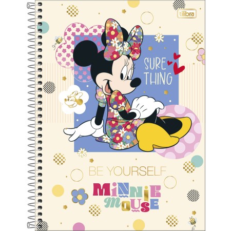 Foto ilustrativa Caderno Capa Dura Universitário Minnie Fit 1 Matéria 80 Folhas