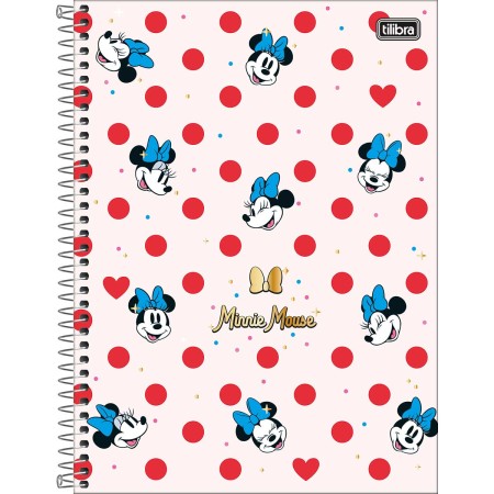Foto ilustrativa Caderno Capa Dura Universitário Minnie Fit 10 Matérias 160 Folhas