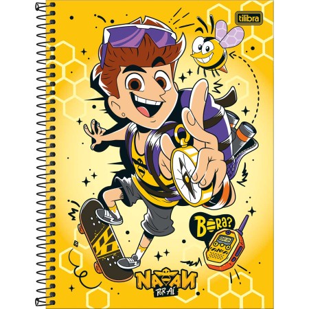 Foto ilustrativa Caderno Capa Dura Universitário Natan Por Aí 1 Matéria 80 Folhas