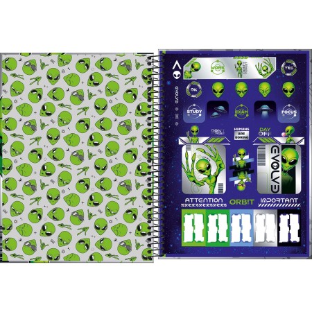 Foto ilustrativa Caderno Capa Dura Universitário Orbit 1 Matéria 80 Folhas