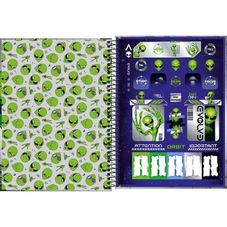 Foto ilustrativa Caderno Capa Dura Universitário Orbit 10 Matérias 160 Folhas