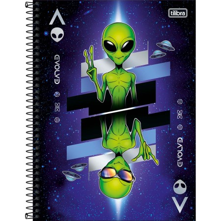 Foto ilustrativa Caderno Capa Dura Universitário Orbit 10 Matérias 160 Folhas