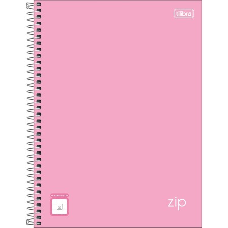 Foto ilustrativa Caderno Capa Dura Universitário Quadriculado 1x1 cm Zip Colors 80 Folhas