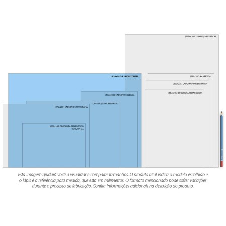 Foto ilustrativa Caderno Colado Académie A3 120G 24Folhas