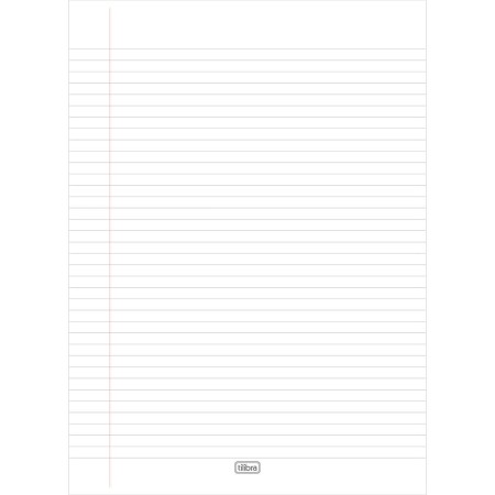 Foto ilustrativa Caderno Colado ao Alto Brasil c/ Margem 50 Folhas