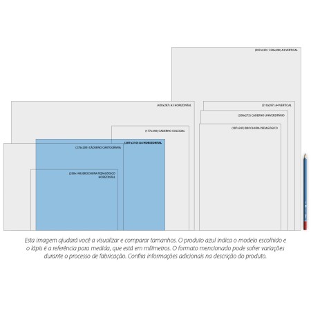 Foto ilustrativa Caderno Colado Criativo Académie A4 120g/m² 24 Folhas