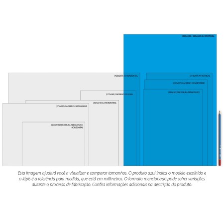 Foto ilustrativa Caderno Colado Layout A3 Branco Tilibra 50 Folhas