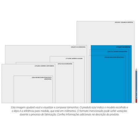 Foto ilustrativa Caderno Colado Layout A4 Branco Tilibra 50 Folhas