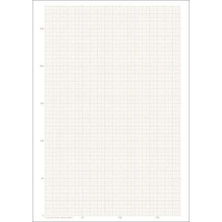 Foto ilustrativa Caderno Colado Milimetrado A4 Branco Académie 50 Folhas