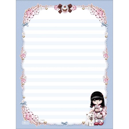 Foto ilustrativa Caderno Colado Papel de Carta Jolie 48 Folhas