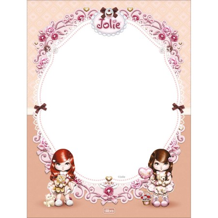 Foto ilustrativa Caderno Colado Papel de Carta Jolie 48 Folhas