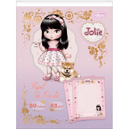 Foto ilustrativa Caderno Colado Papel de Carta Jolie 50 Folhas