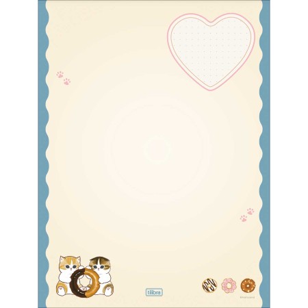 Foto ilustrativa Caderno Colado Papel de Carta Mofusand 48 Folhas