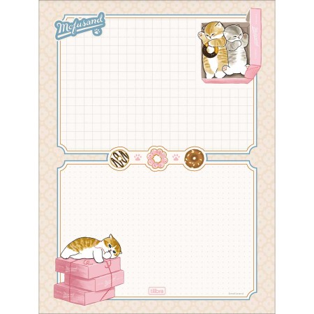 Foto ilustrativa Caderno Colado Papel de Carta Mofusand 48 Folhas