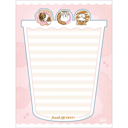 Foto ilustrativa Caderno Colado Papel de Carta Mofusand 48 Folhas