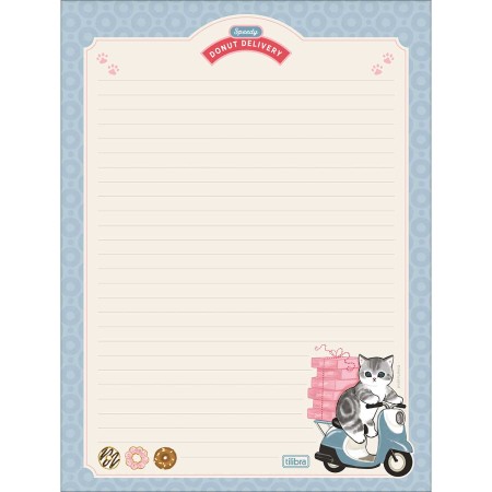Foto ilustrativa Caderno Colado Papel de Carta Mofusand 48 Folhas