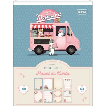 Foto ilustrativa Caderno Colado Papel de Carta Mofusand 48 Folhas
