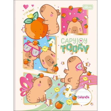 Foto ilustrativa Caderno de Caligrafia Brochura Capa Dura Capyclub 40 Folhas