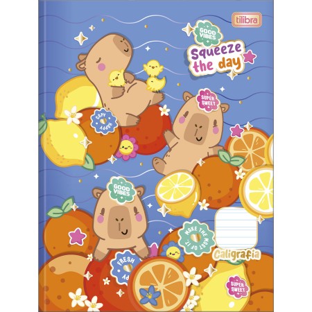 Foto ilustrativa Caderno de Caligrafia Brochura Capa Dura Capyclub 40 Folhas