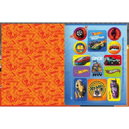 Foto ilustrativa Caderno de Caligrafia Brochura Capa Dura Hot Wheels 40 Folhas