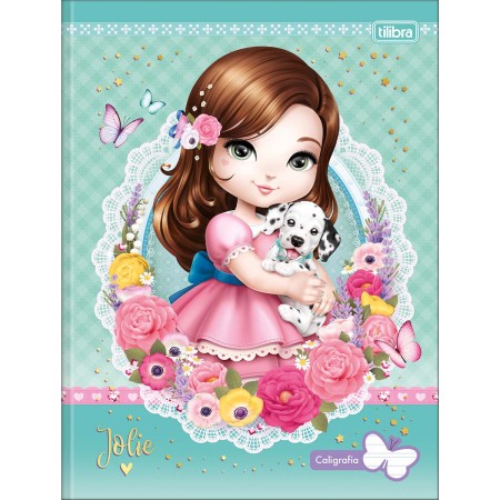 Foto ilustrativa Caderno de Caligrafia Brochura Capa Dura Jolie 40 Folhas