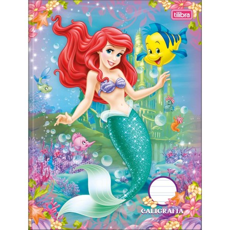 Foto ilustrativa Caderno de Caligrafia Brochura Capa Dura Princesas 40 Folhas