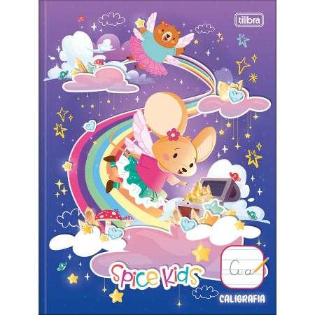 Foto ilustrativa Caderno de Caligrafia Brochura Capa Dura Spice Kids Feminino 40 Folhas