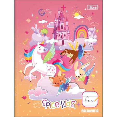Foto ilustrativa Caderno de Caligrafia Brochura Capa Dura Spice Kids Feminino 40 Folhas