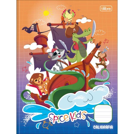 Foto ilustrativa Caderno de Caligrafia Brochura Capa Dura Spice Kids Masculino 40 Folhas