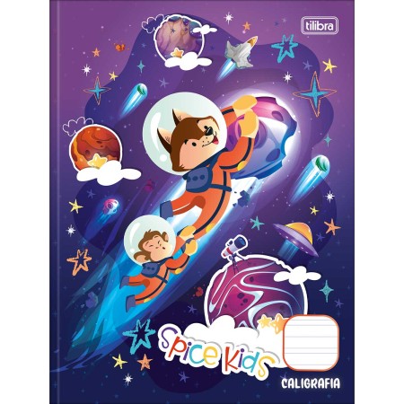 Foto ilustrativa Caderno de Caligrafia Brochura Capa Dura Spice Kids Masculino 40 Folhas