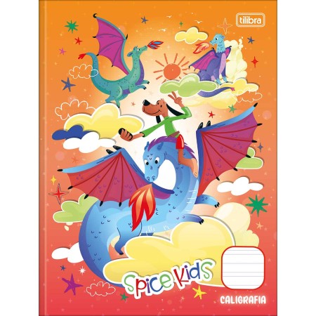 Foto ilustrativa Caderno de Caligrafia Brochura Capa Dura Spice Kids Masculino 40 Folhas