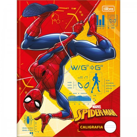 Caderno de Caligrafia Brochura Capa Dura Spider-Man 40 Folhas - Spider-Man  - Cadernos, Caligrafia e Linguagem - Tilibra