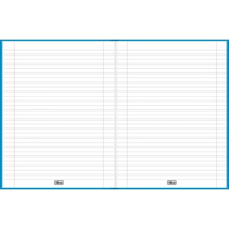 Foto ilustrativa Caderno de Caligrafia Brochura Capa Dura Universitário D+ Azul 96 Folhas