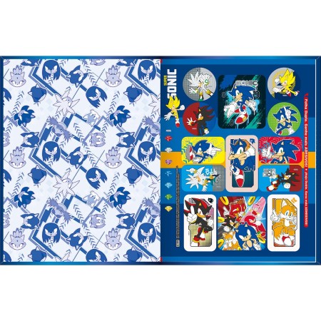 Foto ilustrativa Caderno de Caligrafia Brochura Capa Dura Universitário Sonic 40 Folhas