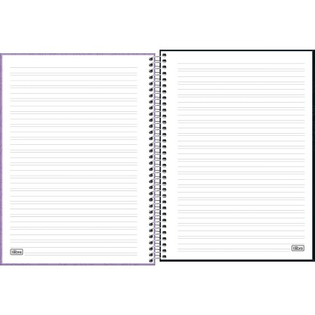 Foto ilustrativa Caderno de Caligrafia Espiral Capa Dura Universitário Lunix 80 Folhas