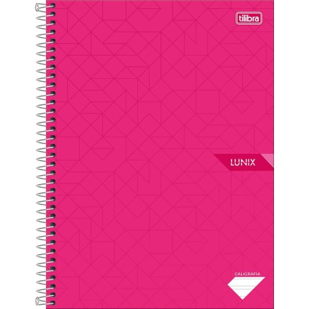 Foto ilustrativa Caderno de Caligrafia Espiral Capa Dura Universitário Lunix 80 Folhas