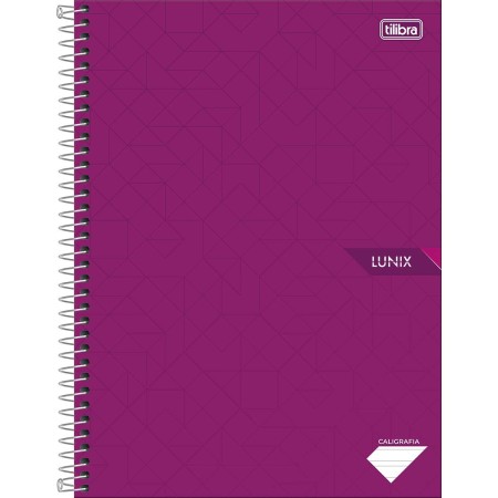Foto ilustrativa Caderno de Caligrafia Espiral Capa Dura Universitário Lunix 80 Folhas