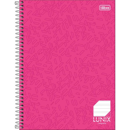 Foto ilustrativa Caderno de Caligrafia Espiral Capa Dura Universitário Lunix 80 Folhas