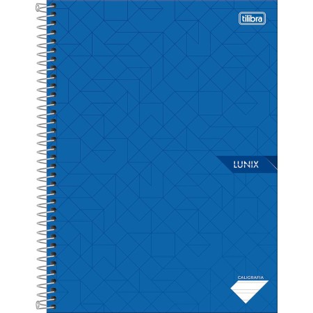 Foto ilustrativa Caderno de Caligrafia Espiral Capa Dura Universitário Lunix 80 Folhas