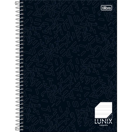 Foto ilustrativa Caderno de Caligrafia Espiral Capa Dura Universitário Lunix 80 Folhas