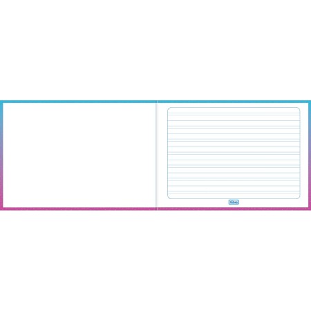 Foto ilustrativa Caderno de Caligrafia Horizontal Brochura 1/4 Capa Dura Spice Kids 40 Folhas