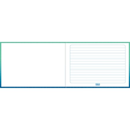 Foto ilustrativa Caderno de Caligrafia Horizontal Brochura 1/4 Capa Dura Spice Kids 40 Folhas