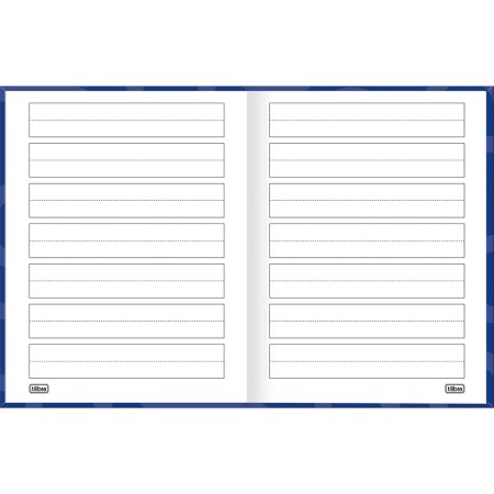 Foto ilustrativa Caderno de Caligrafia Pauta Ampliada Brochura Capa Dura Tilibra Neuro 40 Folhas