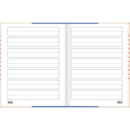 Foto ilustrativa Caderno de Caligrafia Pauta Ampliada Brochura Capa Dura Tilibra Neuro 40 Folhas