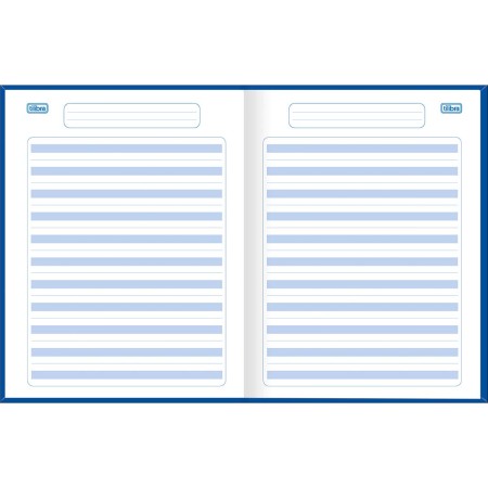 Foto ilustrativa Caderno de Caligrafia Pauta Azul Brochura Capa Dura Kids 40 Folhas