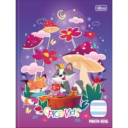 Foto ilustrativa Caderno de Caligrafia Pauta Azul Brochura Capa Dura Spice Kids 40 Folhas