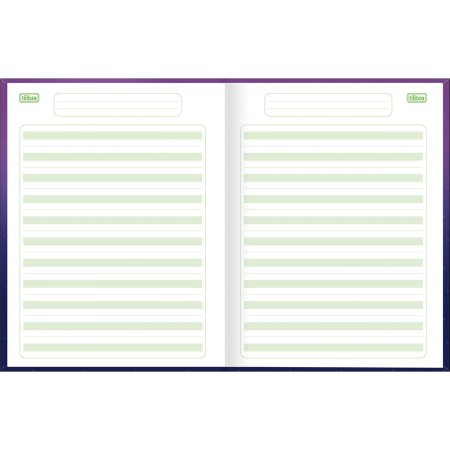 Foto ilustrativa Caderno de Caligrafia Pauta Verde Brochura Capa Dura Spice Kids 40 Folhas