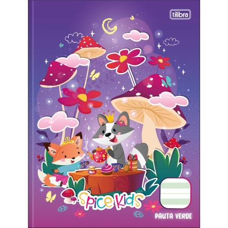 Foto ilustrativa Caderno de Caligrafia Pauta Verde Brochura Capa Dura Spice Kids 40 Folhas